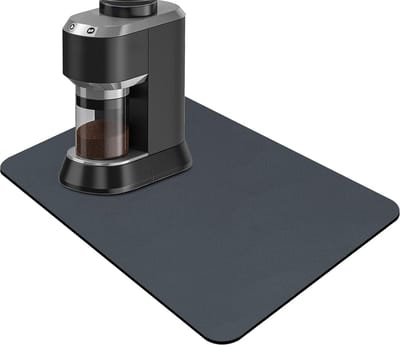 Koffiezetapparaat Mat Werkbladen, Grote Koffiezetapparaat Pads, Absorberende Wasbare Omkeerbare Microvezel Afvoermat voor Keukengerei, Koffiebar Mat voor Werkbladen (40x50cm, Zwart)