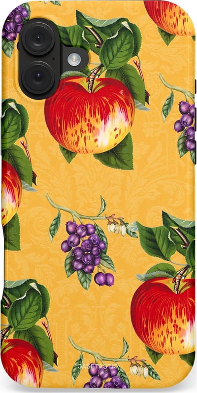 Casetastic hoesje geschikt voor Apple iPhone 16 Plus - MagSafe - Dubbellaagse bescherming - Picknick - Fashion Case - Goud Donkergroen Rood Beige
