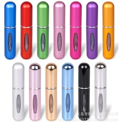 Nieuwe Draagbare 5ml Mini Zelf-Pompende Parfumfles Bodemvulling Hervulbare Spuitfles Aluminium Lege Parfumfles 0