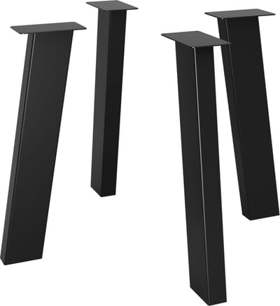 MetaloPro Tafelpoten Melmak Extreme – Zwarte Stalen Poten met Minimalistisch Design – Robuuste en Stabiele Constructie voor Eet- en Werktafels 72cm