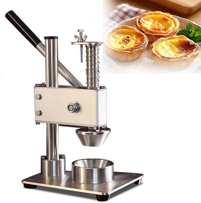 Taartschel Vormer - Gebakvorm Wafelmaker - Gebak Maken - Handmatige Pers - 37kg - Zilver