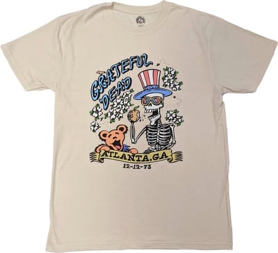 Grateful Dead - Atlanta Flowers Heren Tshirt - S - Creme