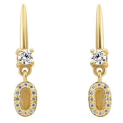 Orphelia 'Lily' Dames 925 Sterling Zilveren Oorbellen - Goud ZO-7582/G