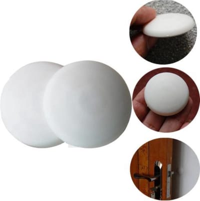 *** Zelfklevende Siliconen Deurstoppers deurstoppers - 2 Stuks - Wit - Deurbuffer - Deurbescherming - Muurbescherming - Stootrubber - van Heble® ***