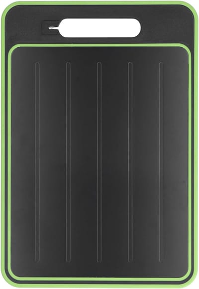 PolkaHome® Snijplank – Multifunctionele Snijplanken Aluminum | Dubbelzijdig met Ingebouwde Rasp, Mes Slijper & Ontdooiplaat – Cutting Board - Vermijd Microplastics - Extra Hygiëne - Met Raspfunctie en Sapgeul – 36.5×25cm