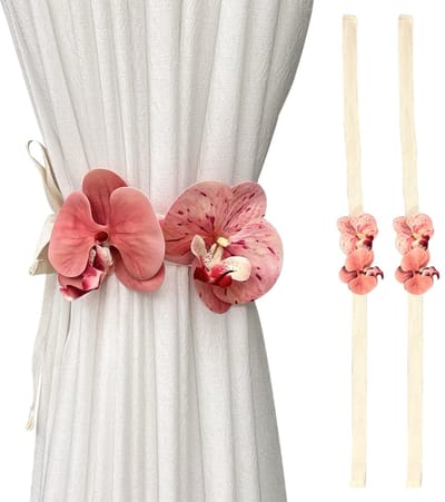 Dailygoods- Gordijnhouders 2 stuks - Embrasses met Touw - Boheemse Gordijnhouders - Polyester - Totale Lengte 83 cm - Uniek Ontwerp - Gordijnclips