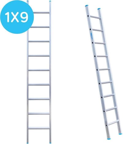 Eurostairs Ladder enkel recht 1x9 sporten