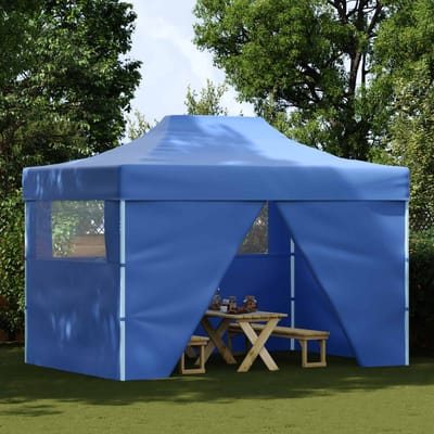 vidaXL - Partytent - 280 - x - 410 - x - 315 - cm - Blauw - Oxford - Stof