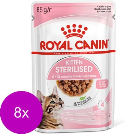 Royal Canin Kitten Sterilised Gravy - Kitten-Kattenvoer - 8 x 12x85 g