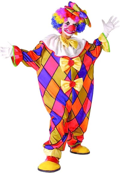 Veelkleurige clown kostuum voor kinderen  - Verkleedkleding - 104/116