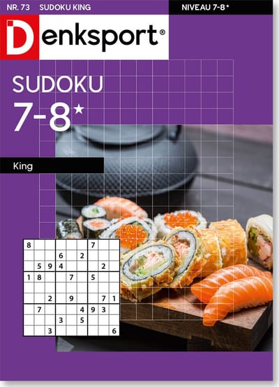 Denksport Puzzelboek Sudoku 7-8* king, editie 73