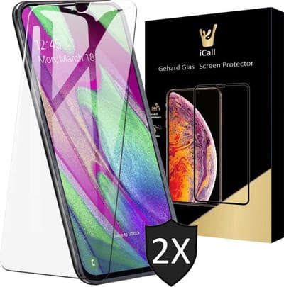 Screenprotector geschikt voor Samsung Galaxy A40 - Gehard Glas Beschermglas Tempered Glass Screen Protector - 2 Stuks