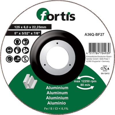 Schuurschijf voor Aluminium Grof Slijpen 125mm