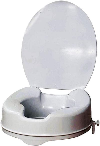 Toiletverhoger Wit - Zitting Verhogend - Comfortabel Zitten - Stabiele Bevestiging - 9 Cm Hoog - Wit