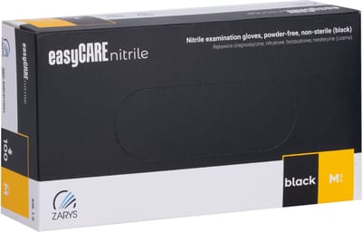 Zarys EasyCare Nitrile Zwart Maat M Handschoenen 100 Stuks - Hygiene - Handschoenen - Nitrile - Poedervrij - Super pasvorm - Caramdia