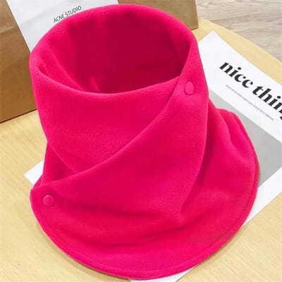 Winter Fleece Sjaal Verdikte Warme Herfst Winter Sjaal Dames Pluche Sjaals Dubbellaags Halsdoek Sjaal Ring red