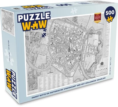 Puzzel Kaart - Haarlem - Antiek - Legpuzzel - Puzzel 500 stukjes