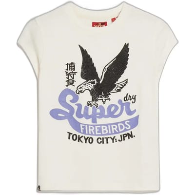 T-shirt Korte Mouw Superdry T-shirt à manches courtes avec motif fantaisie