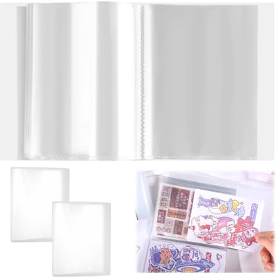 2 stuks fotoalbum, 11 x 15 cm, 80 pagina's, transparant, voor ansichtkaarten, A6, ansichtkaartenalbum, fototas 11 x 15, scrapbooking album voor kaarten, scrapbooking, collectie