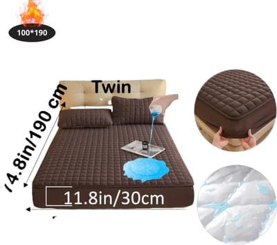 Nivard Waterdicht Hoeslaken - Beddengoed - Fitted Sheet - Bed - Bruin 110x190
