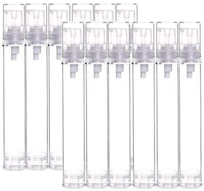 Dailygoods- Pompflessen 12 Stuks - Luchtdicht - 15 ml - Ergonomische Pomp - Duurzaam AS-Plastic - Ideaal voor Cosmetica - Cosmetische Flessen