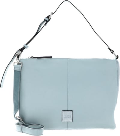 FREDsBRUDER Leren Schoudertas Lazap Shoulderbag Sky Blue Lichtblauw