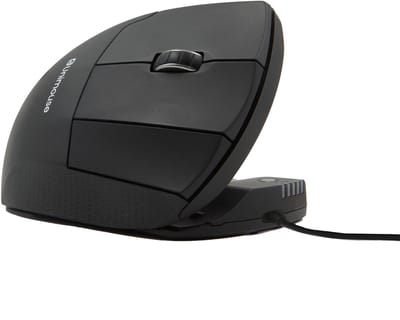 Contour Design UniMouse wired Muis Kabelgebonden Optisch Zwart 7 Toetsen 800 dpi, 1000 dpi, 1200 dpi, 1400 dpi, 1600 dpi, 2000 dpi, 2400 dpi, 2800