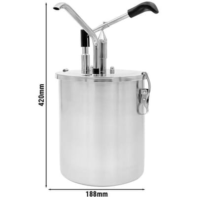 GGM Gastro Saucen-/ Dosierspender - 6 Liter - mit Behälter & einstellbarer Dosierung