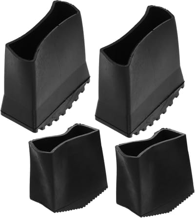 Ladder Voetbeschermers - Antislip Laddermatten - Stabiel Gebruik - Duurzaam Rubber - 7 x 7 x 3.5 cm - Zwart