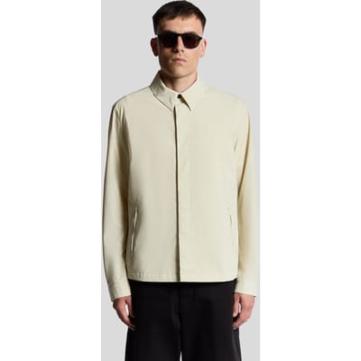 Lyle & Scott Zip Through Nylon Overshirt Grey Taupe Size: M | Light Jackets Outlet | Heren | Grijs