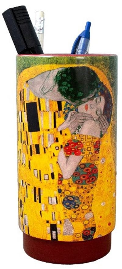 Klimt De kus pennenhouder – Gustav Klimt collectie – Parastone – 16 cm / Ø 8 cm