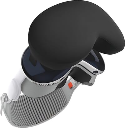 Xainy - Beschermhoes zwart geschikt voor Apple Vision Pro | Silliconen cover hoes voor Apple VR bril | Shockproof en krasbestendig hoesje / case | Essentiel accessoires voor de vision pro
