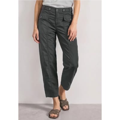 High Waist Barrel Leg Hose im Casual Fit