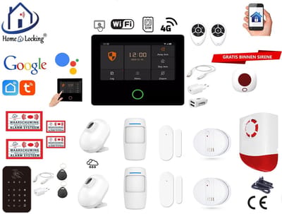 Draadloos alarmsysteem voor woning/camper/boot/caravan werkt met wifi en sim kaart en met spraakgestuurde apps. (Nederlands of Frans stem en tekst). ST01A-66