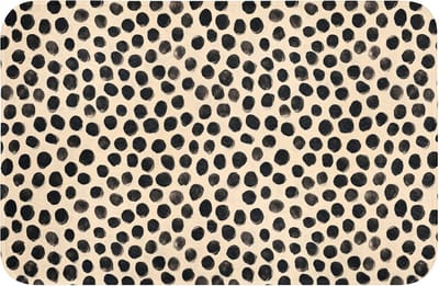 Badmat 60x40 cm - Antislip - Stippen - Patroon - Zwart - Badmatten voor badkamer - Badkamermat - Douchemat - Badkamer mat