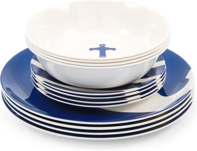 Melamine Marine Servies Set voor Boten en Campers - 12 Delen
