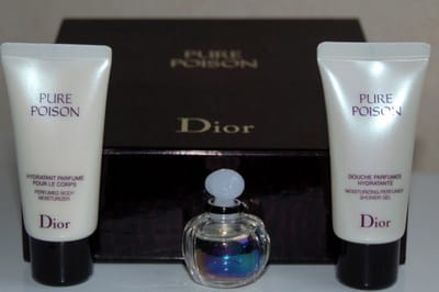 Christian Dior Pure Poison Vintage Set Eau de Parfum 5 ml + Shower Gel 20 ml + Body creme 20 ml Miniature