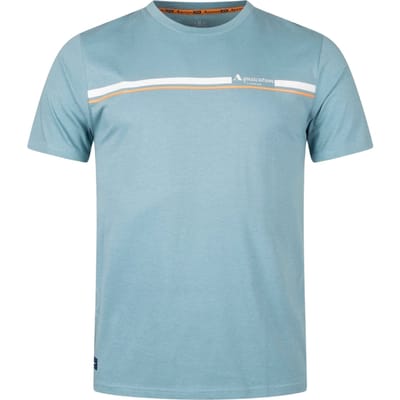 Aquascutum Active Katoenen Gestreept T-shirt In Avio-blauw