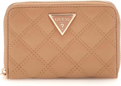 Guess Giully Medium Zip Around Dames Portemonnee - Beige