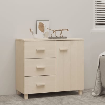 vidaXL - Dressoir - HAMAR - 90x40x80 - cm - massief - grenenhout - honingbruin