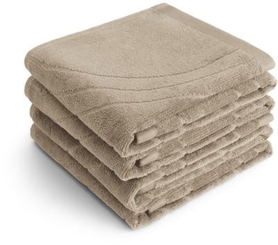 Yumeko gastendoekjes velours classic taupe 30x50 - 4 st - Biologisch & ecologisch