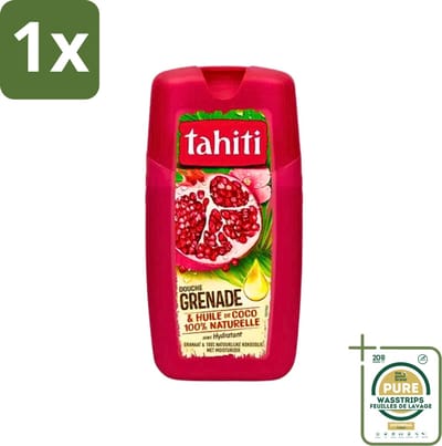 1 x Tahiti - Douchegel - Granaatappel & Kokosolie - Hydraterend - 250 ml- Douchegel - Hydraterende Douchegel - Kokosolie - Granaatappel - Natuurlijke Douchegel