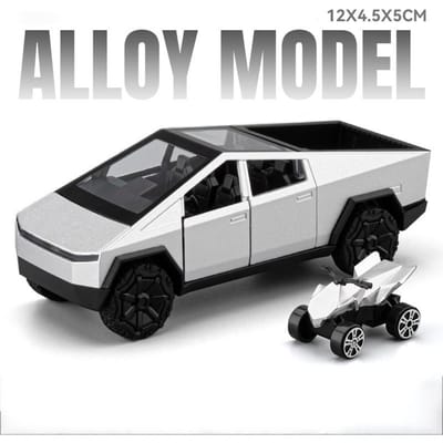 1:36 Nieuwe Energie Pick-up Truck Legering Diecast Model Speelgoed Miniatuur Auto Achterwiel Terugslag Kracht Deuren Geopend Voertuigen Kerstcadeaus