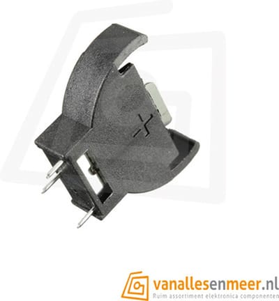 Batterij houder CR2032 staand 3pin
