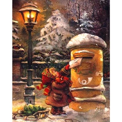 Kruissteek DIY diamant borduurwerk kinderen brievenbus volledige ronde Diamond schilderij mozaïek Home Decor 20X30CM brown