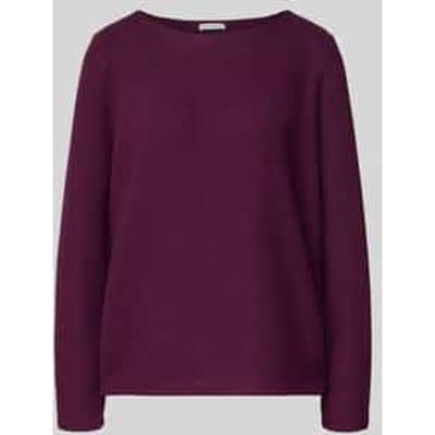 Tom Tailor - Soft-touch sweatshirt met knoopdetails - Maat XL - Dark Red Mélange