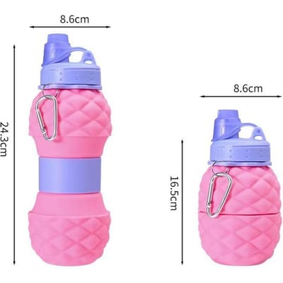 Bijgewerkte Aardbei Fruit Opvouwbare Waterfles Siliconen Ananas Waterbeker Creatief Buiten Gebruik Intrekbare Actieve Waterkoker 700ml1PCS
