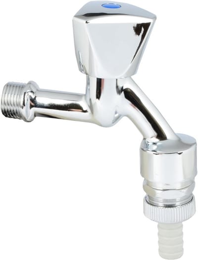 Uitloopventiel 1/2 Inch Glans Chroom met Slangkoppeling en Beluchter