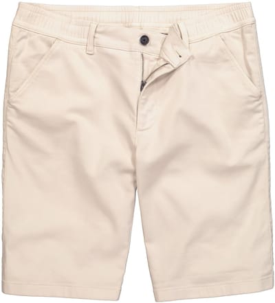 JP 1880 - Heren - Chinobermuda FLEXNAMIC® platte voorkant - Licht beige - Maat 70