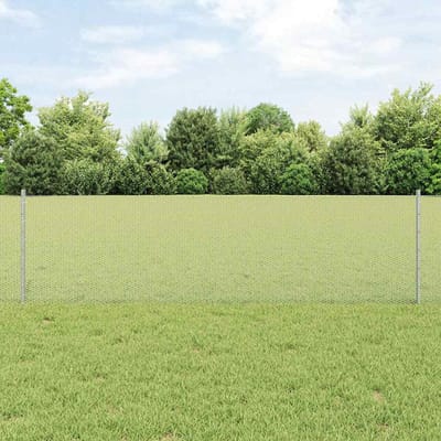vidaXL - zeshoekig - gaasgek - met - palen - 10 - x - 0,6 - m - Gegalvaniseerd - staal